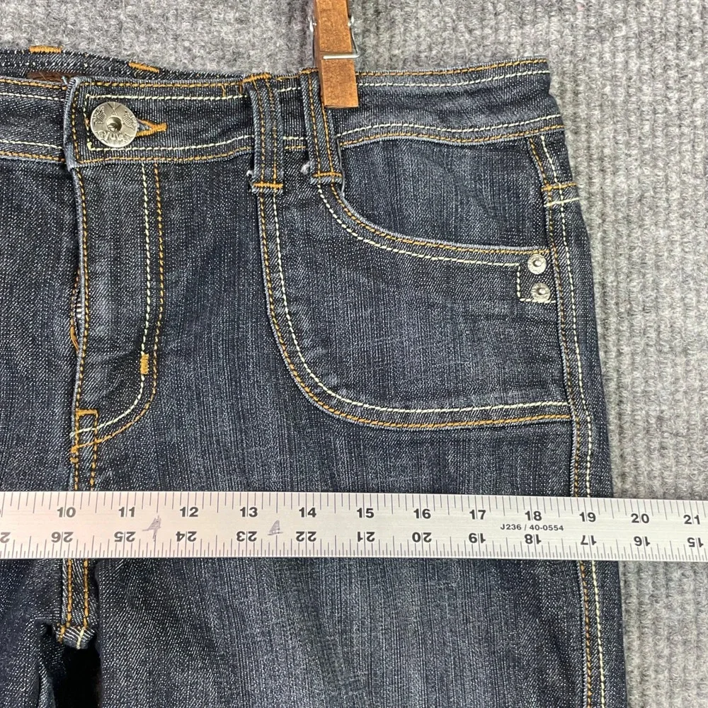 Yuva Denim Bermuda Shorts Womens 14 Dark Blue Stretch Pockets Casual Summer